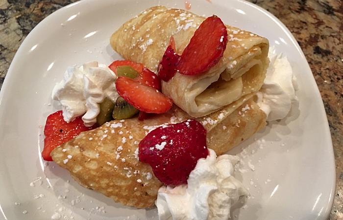 Strawberry crepe