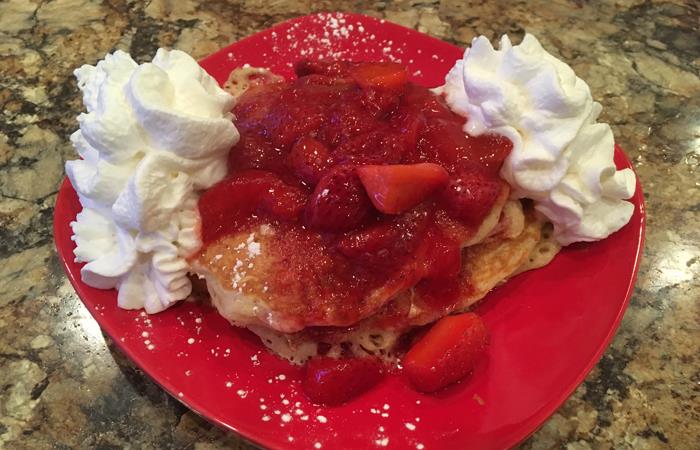 Pancakes with Strawberries