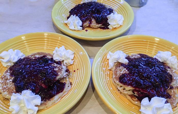 Pancakes with Berry sauce