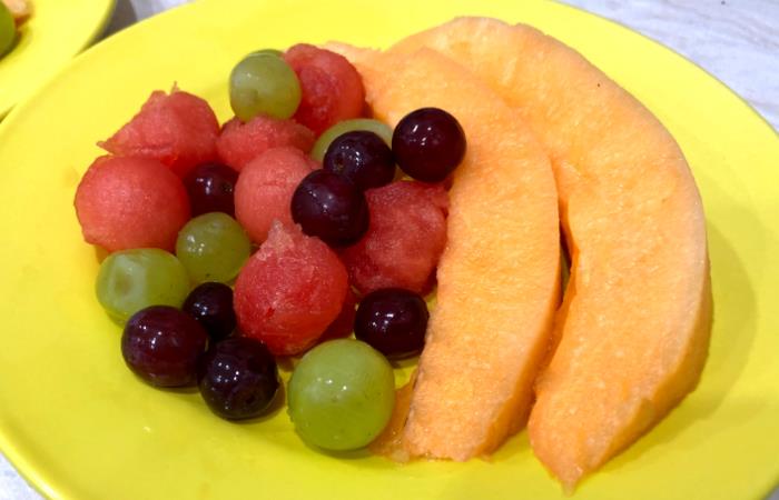 Cantelope and fruit plate