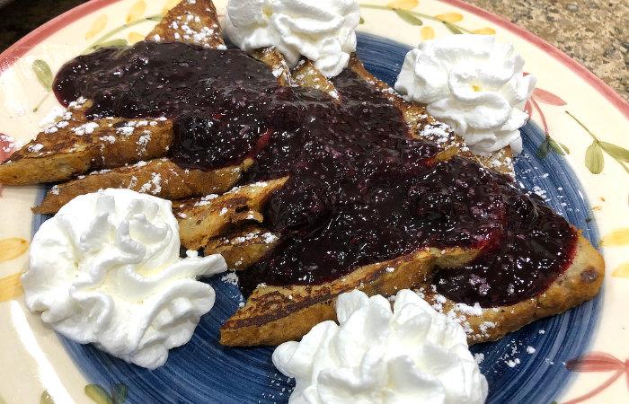 Cinnamon Swirl French Toast with Berry Sauce