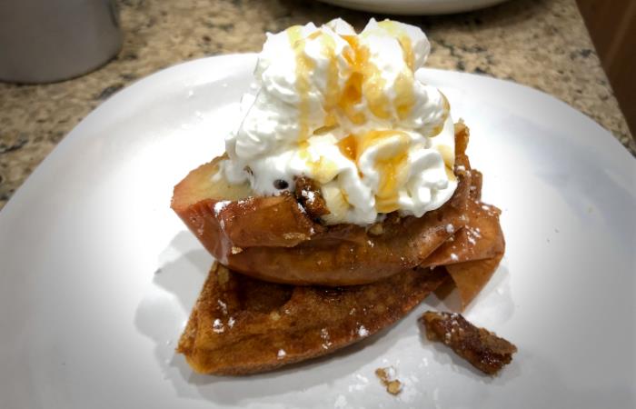 Caramel french toast with strawberries