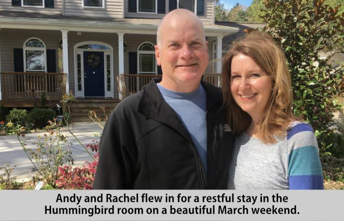 Andy and Rachel at St Francis Cottage