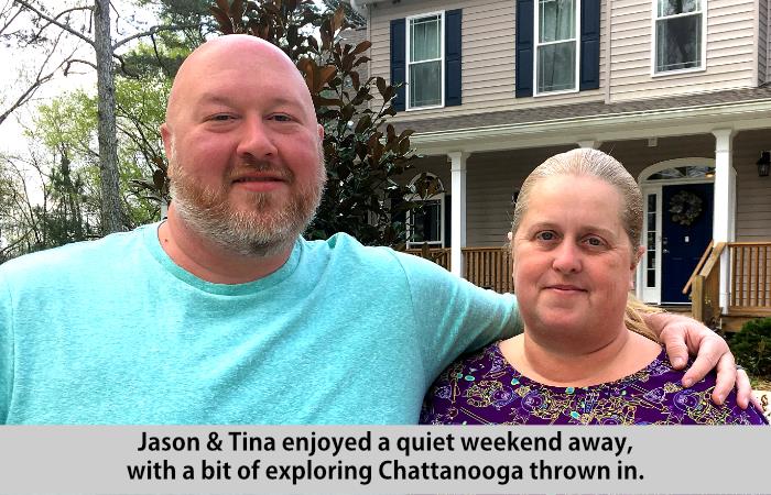 Jason and Tina at St Francis Cottage