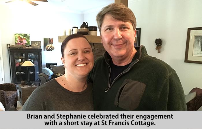 Stephanie and Brian at St Francis Cottage