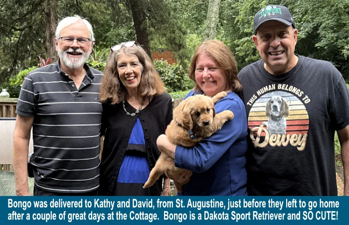 Kathy and David with new Puppy Bongo