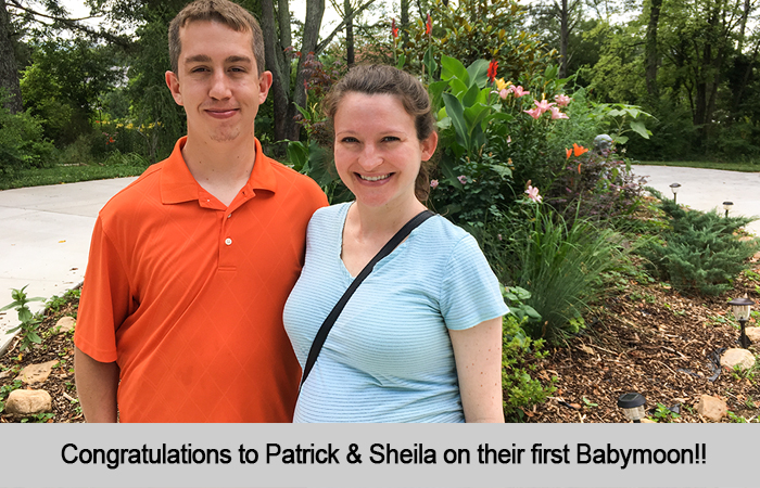 Congratulations to Patrick and Sheila on the first Babymoon!
