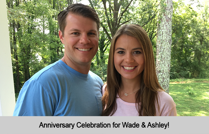 Anniversary Celebration for Wade adn Ashley.