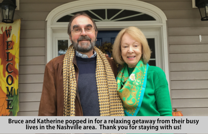 Bruce and Katherine visit St Francis Cottage