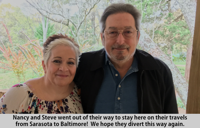 Nancy and Steve visit St Francis Cottage 