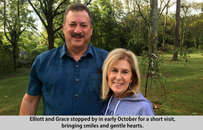 Elliott and Grace visit St Francis Cottage