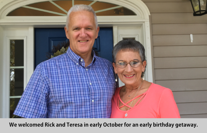 Rick and Teresa visit St Francis Cottage