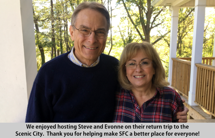 Steve and Evonne visit St Francis Cottage
